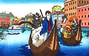 モンキー・パンチの絵画作品　タイトルは、ルパン三世partⅣ 浮世絵木版